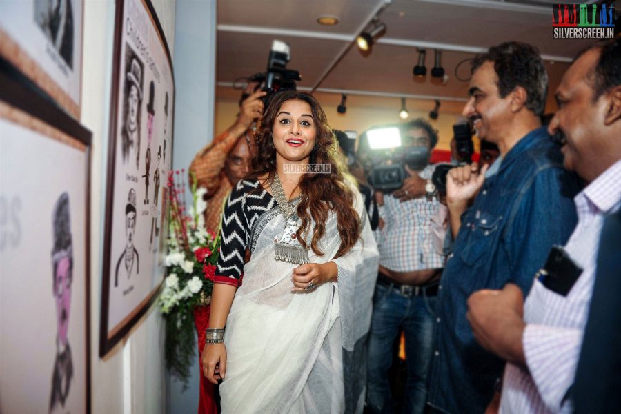 Vidya Balan Inaugurates Chaplin Lines Exhibition