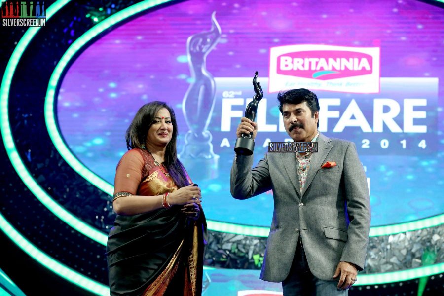 Mammootty and Sumalatha at the 62nd Filmfare Awards South Photos