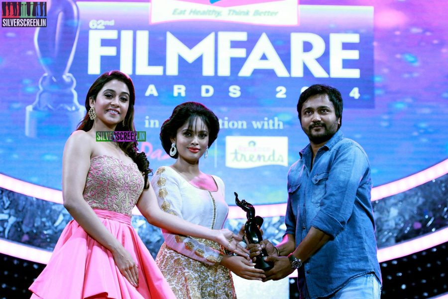 Nandita Swetha; Regina Cassandra and Bobby Simha at the 62nd Filmfare Awards South Photos
