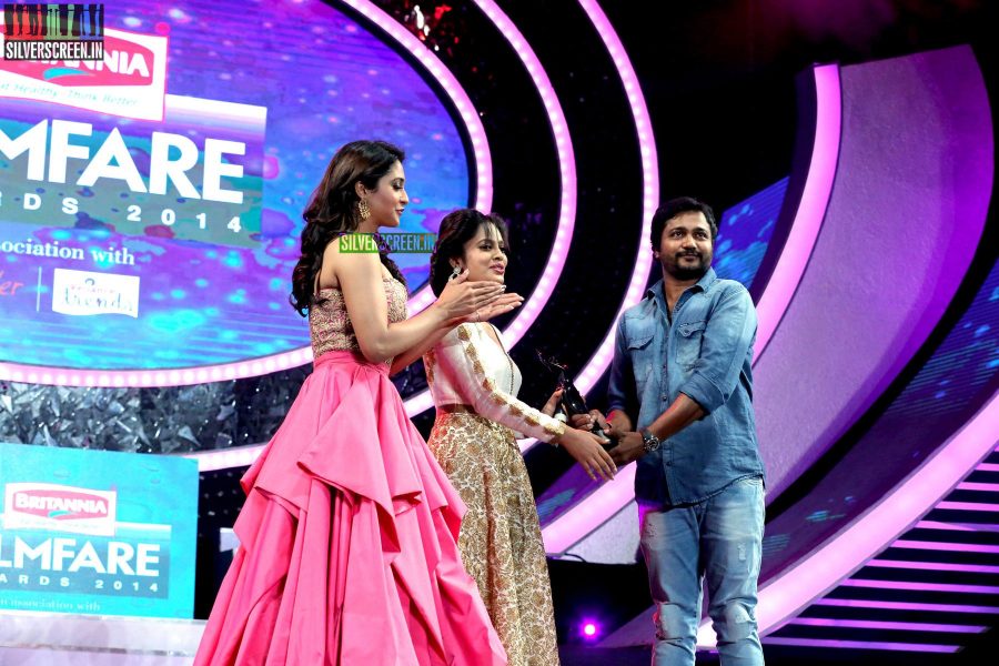 Nandita Swetha; Regina Cassandra and Bobby Simha at the 62nd Filmfare Awards South Photos