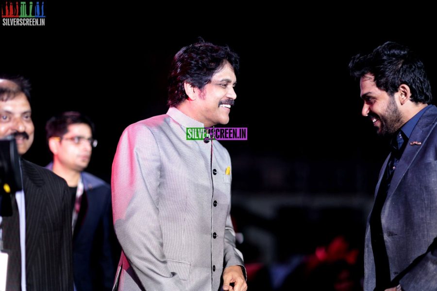 Karthi Sivakumar and Nagarjuna at the 62nd Filmfare Awards South Photos