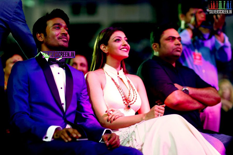 Dhanush and Kajal Aggarwal at the 62nd Filmfare Awards South Photos