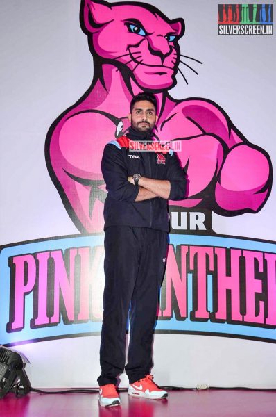 Abhishek Bachchan at Pink Panthers Press Meet