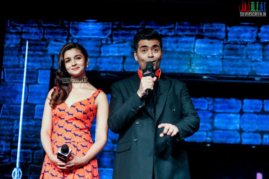 Alia Bhatt and Karan Johar Launch Colors Infinity