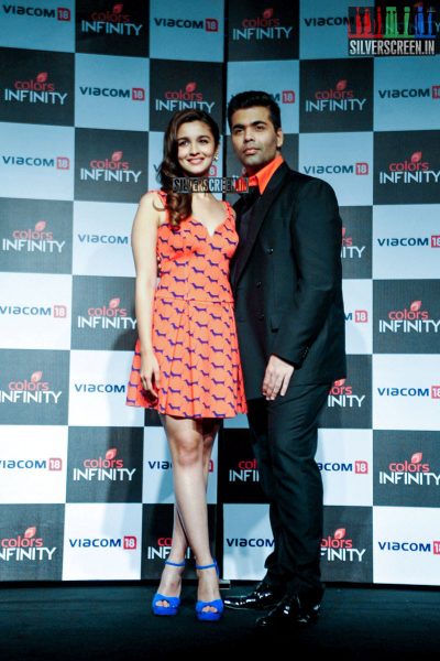 Alia Bhatt and Karan Johar Launch Colors Infinity