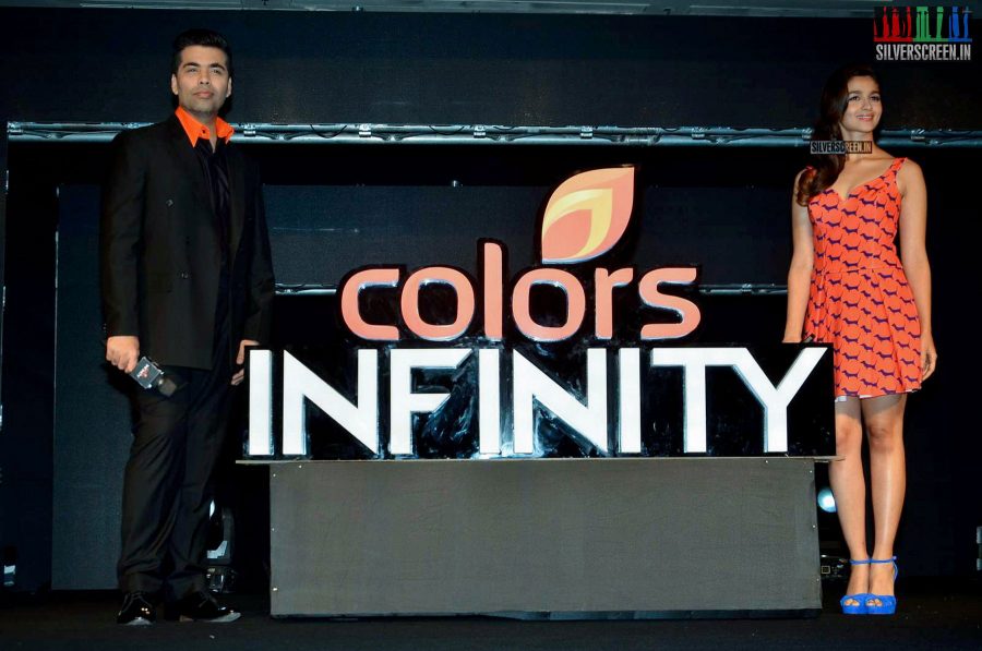 Alia Bhatt and Karan Johar Launch Colors Infinity