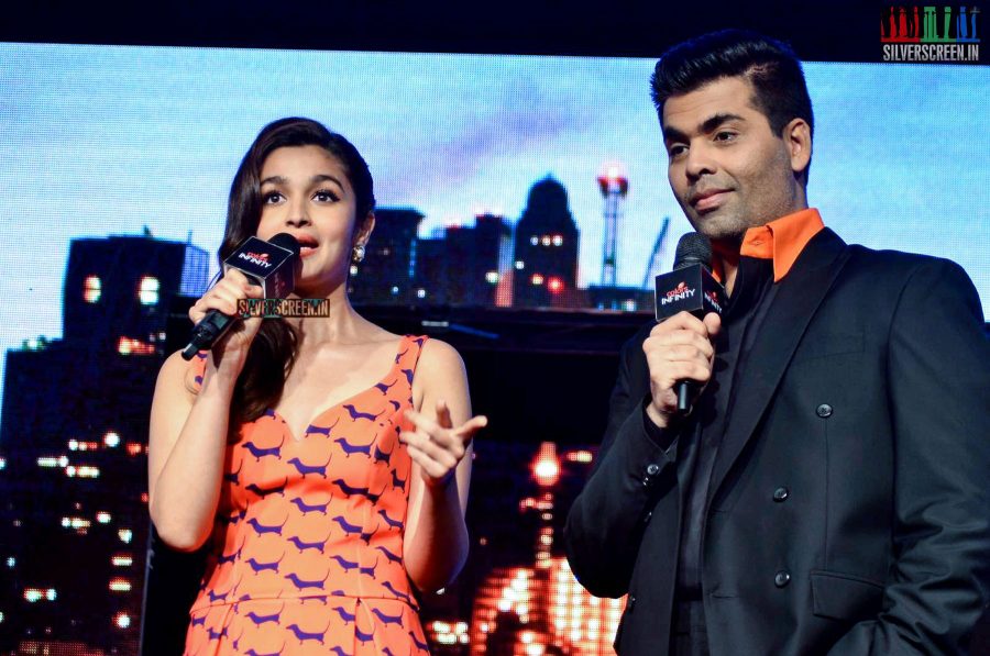 Alia Bhatt and Karan Johar Launch Colors Infinity