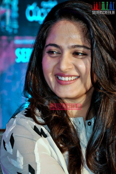 Anushka Shetty at Rudhramadevi Press Meet