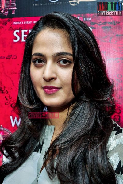 Anushka Shetty at Rudhramadevi Press Meet