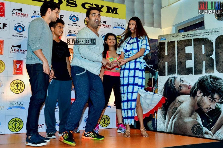 Athiya Shetty and Sooraj Pancholi Promote Hero at Gold's Gym