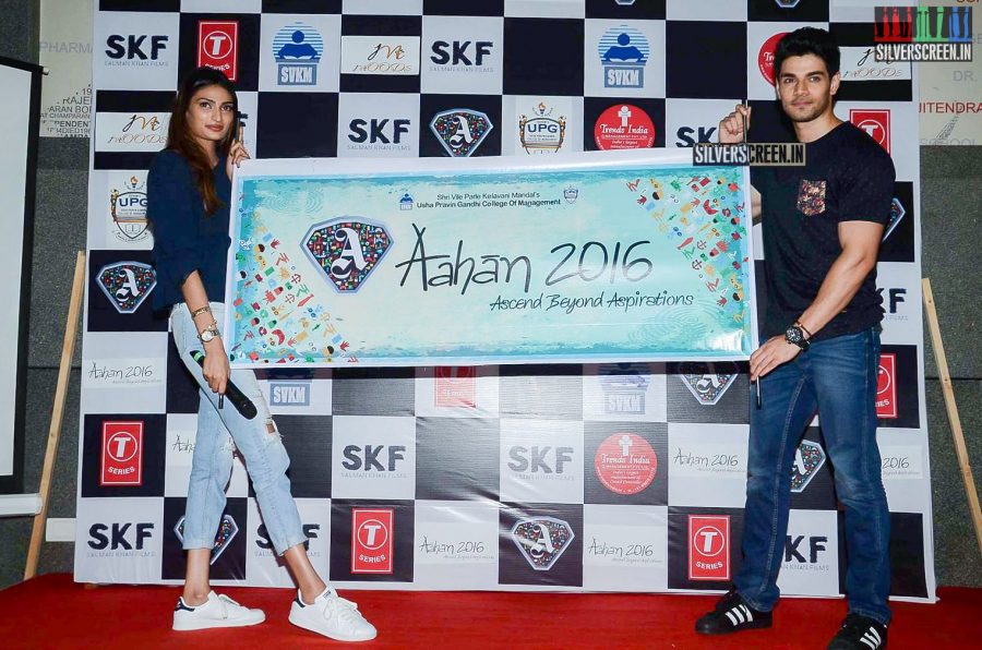 Sooraj Pancholi & Athiya Shetty at Mithibai College