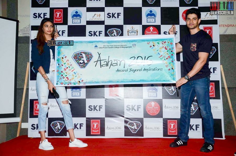 Sooraj Pancholi & Athiya Shetty at Mithibai College