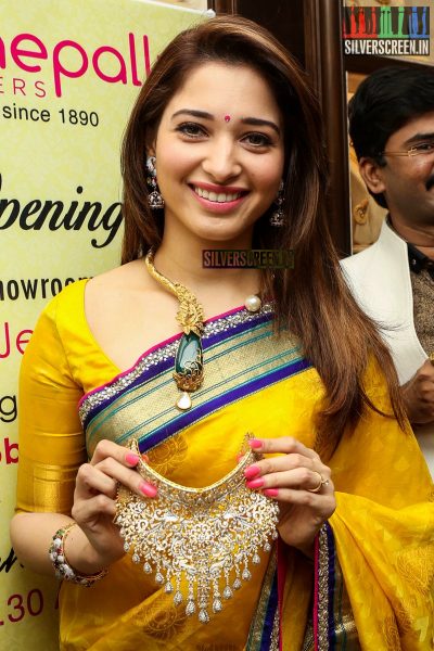 Tamannaah Bhatia Inaugurates Manepally Jewellers at Punjagutta