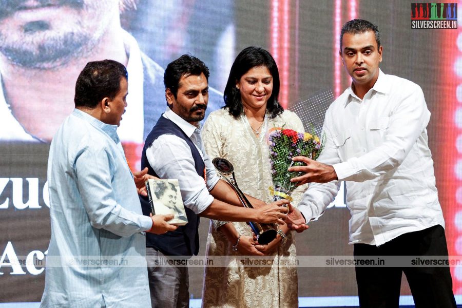 Juhi Chawla and Nawazuddin Siddiqui Felicitated with Indira Gandhi Memorial Award