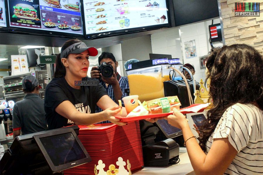 Neha Dhupia at the Launch of Big Boss Whopper by Burger King