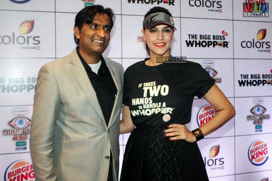 Neha Dhupia at the Launch of Big Boss Whopper by Burger King