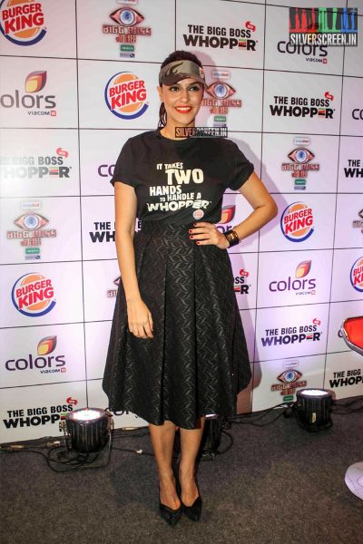 Neha Dhupia at the Launch of Big Boss Whopper by Burger King