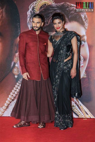 Priyanka Chopra and Ranveer Singh at The Bajirao Mastani Audio Launch