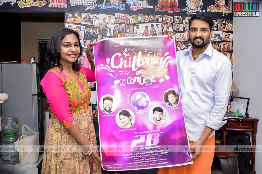 Santhanam Launches Chillunnu Oru Concert Poster