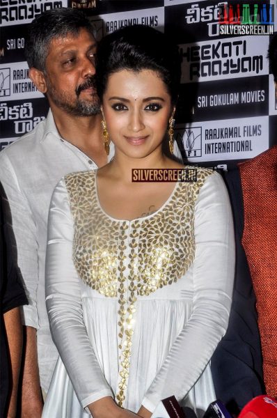 Trisha at Cheekati Rajyam Movie Premiere