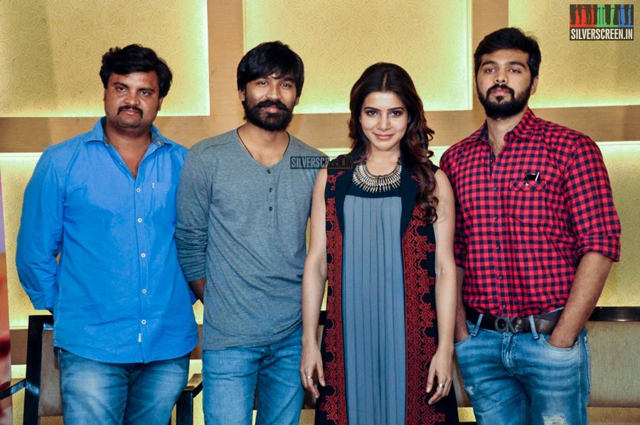 Dhanush and Samantha at the Nava Manmadhudu Press Meet