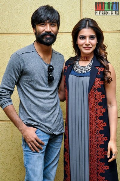 Dhanush and Samantha at the Nava Manmadhudu Press Meet