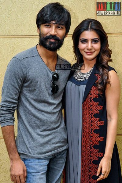 Dhanush and Samantha at the Nava Manmadhudu Press Meet