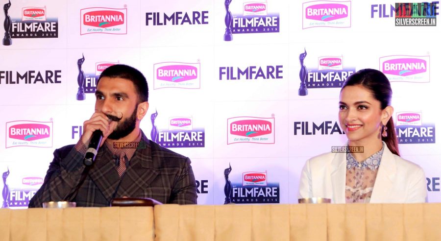 Ranveer Singh & Deepika Padukone at the Announcement of 61st Britannia Filmfare Awards 2015