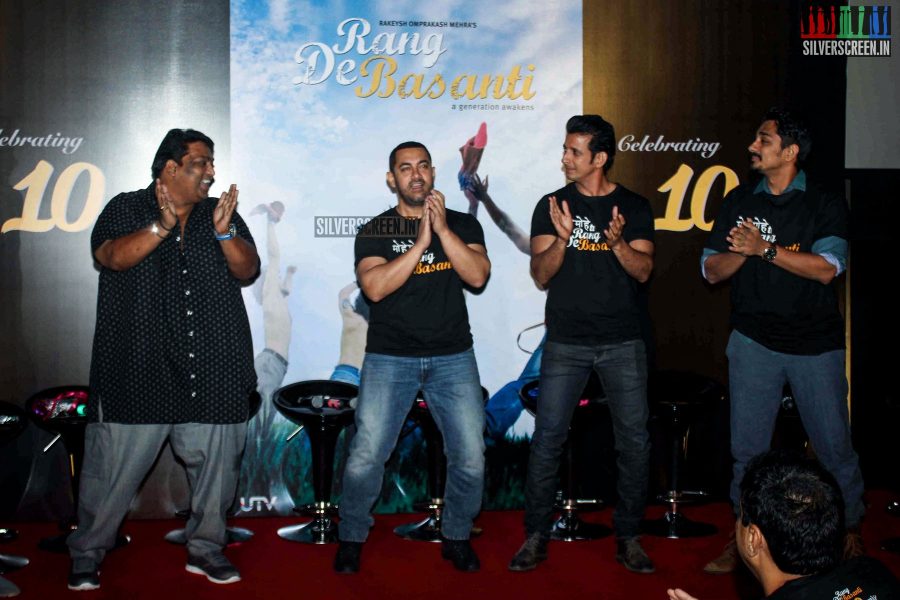 Aamir Khan & Siddharth at the Rang De Basanti Reunion Event