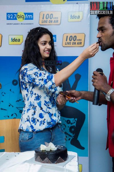 Keerthi Suresh Graces 100 Hours RJ Marathon by RJ Giri Giri