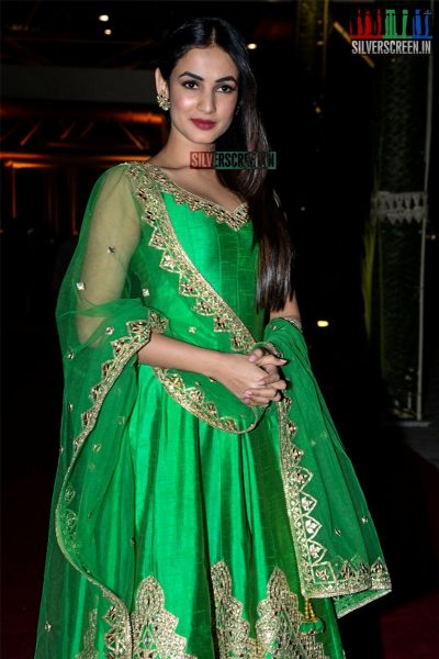 Sonal Chauhan Attends The Half Saree Function of Producer PVP's Daughter
