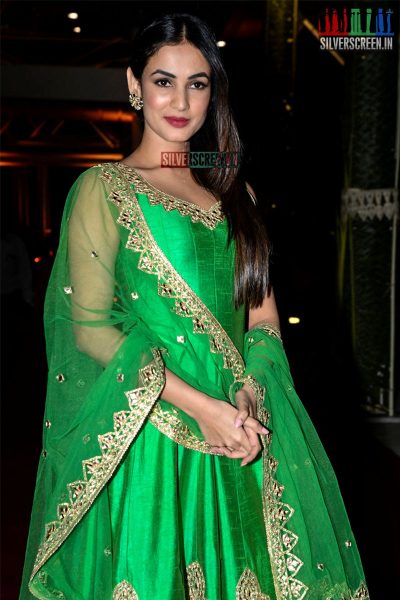Sonal Chauhan Attends The Half Saree Function of Producer PVP's Daughter