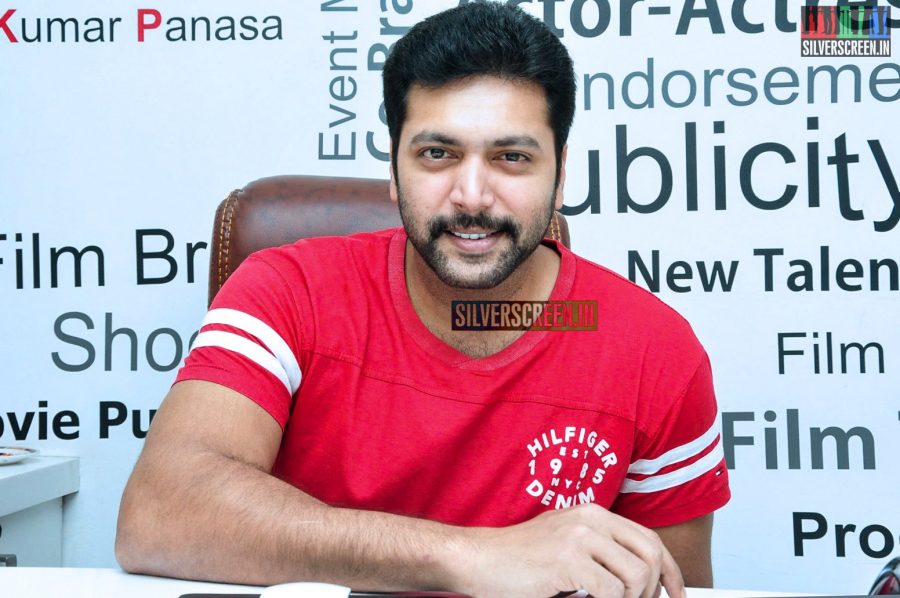 Jayam Ravi at Yamapashan Promotions