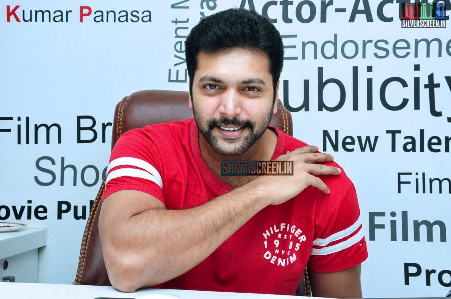 Jayam Ravi at Yamapashan Promotions