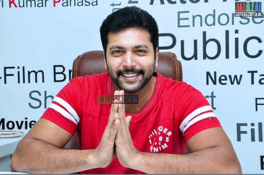 Jayam Ravi at Yamapashan Promotions