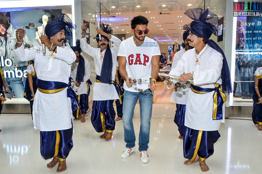 Ranveer Singh at the Gap Jeans Store Launch