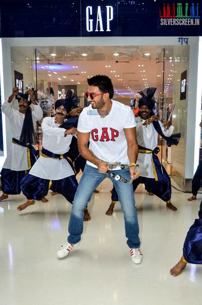 Ranveer Singh at the Gap Jeans Store Launch