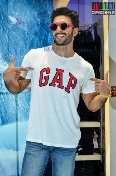 Ranveer Singh at the Gap Jeans Store Launch