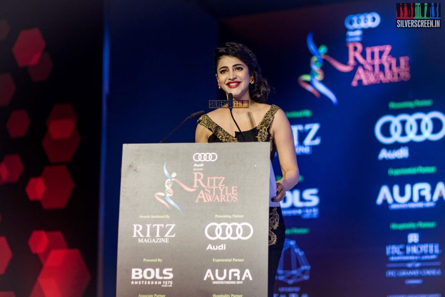 Shruti Haasan, Vijay Sethupathi & Jayam Ravi at Audi Ritz Style Awards 2016