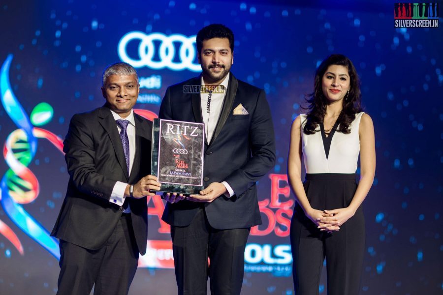 Shruti Haasan, Vijay Sethupathi & Jayam Ravi at Audi Ritz Style Awards 2016