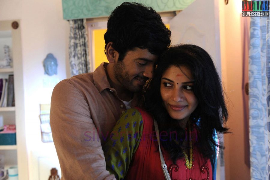 Actor Ashwin Kakumanu and Shivada Nair in Zero Movie Stills
