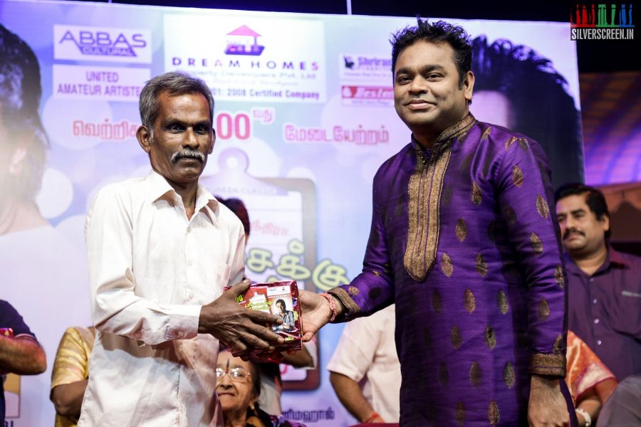 AR Rahman at 100th Day Show of Paritchaikku Neramaachu Play