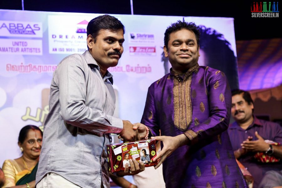 AR Rahman at 100th Day Show of Paritchaikku Neramaachu Play