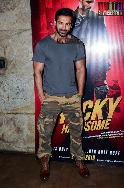 Celebrities at Rocky Handsome Movie Premiere