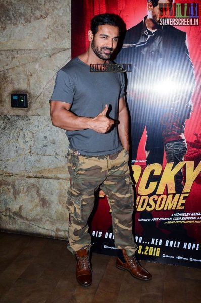 Celebrities at Rocky Handsome Movie Premiere