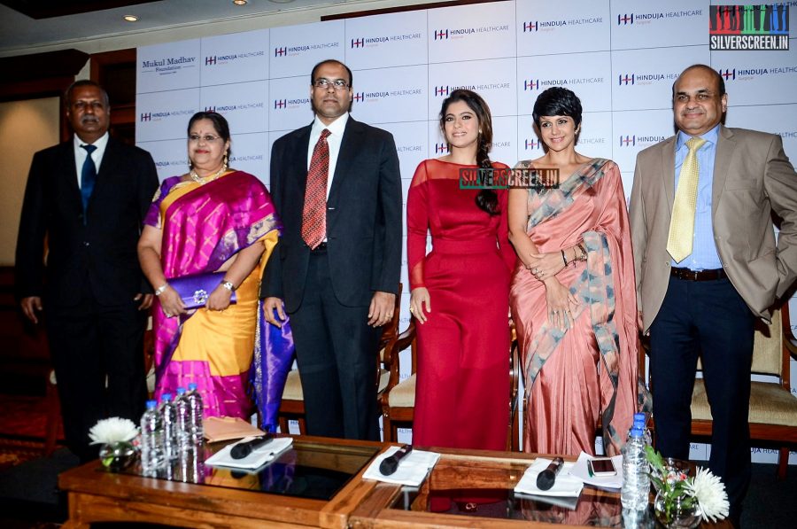 Kajol and Mandira Bedi at the Hinduja Healthcare's Women's Wellness & Cancer Clinic Launch