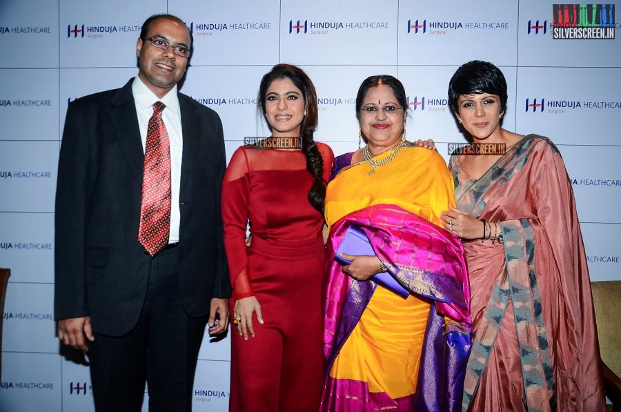 Kajol and Mandira Bedi at the Hinduja Healthcare's Women's Wellness & Cancer Clinic Launch