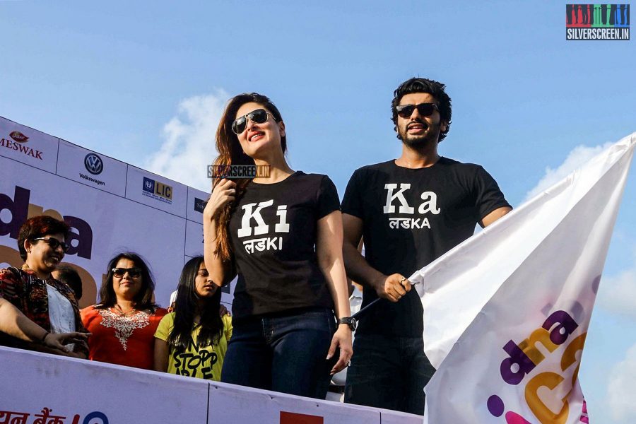 Kareena Kapoor and Arjun Kapoor Flag Off DNA Race