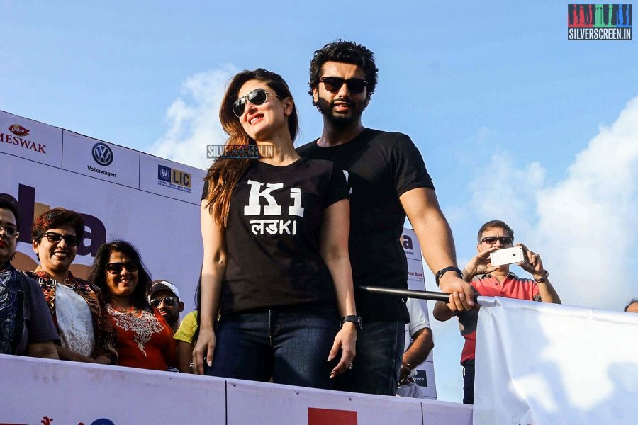 Kareena Kapoor and Arjun Kapoor Flag Off DNA Race