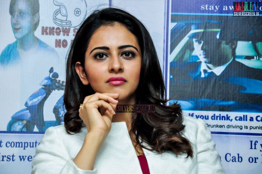 Rakul Preet Singh at Hyderabad Traffic Awareness Event